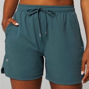 Fabletics Blue Athletic Shorts Relaxed Fit Drawstring​